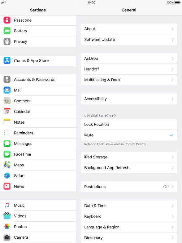 Press Accounts & Passwords.