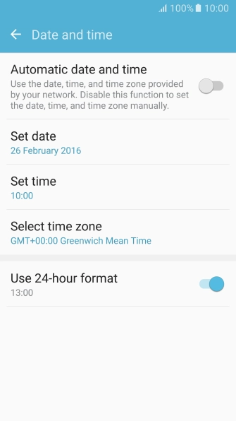 Press Select time zone.