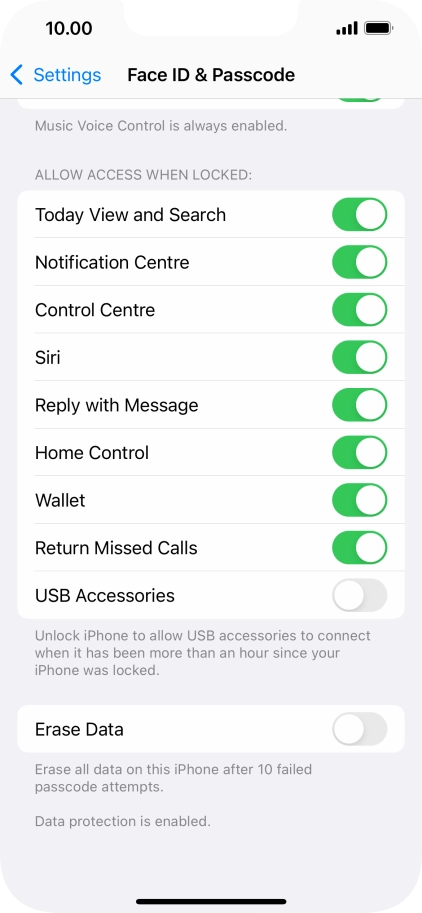 Press the indicator next to 