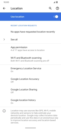 Press Google Location Accuracy.