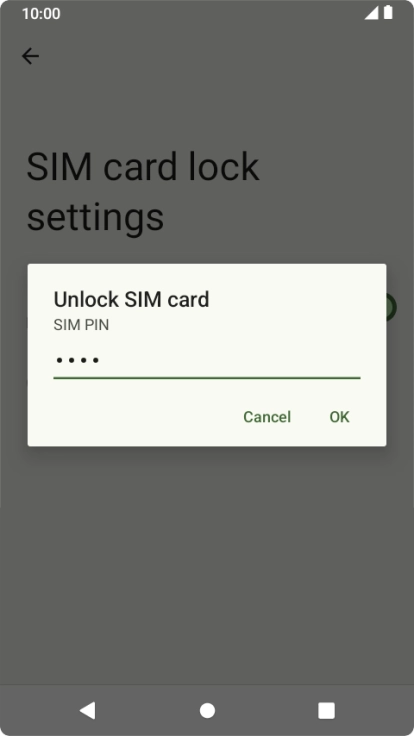 Key in your PIN and press OK.