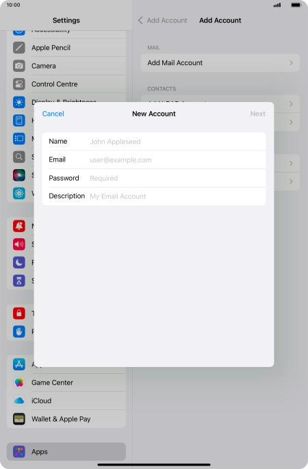 Press Name and key in the required sender name.