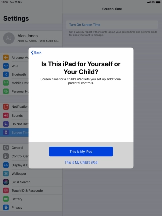 Press This is My iPad.