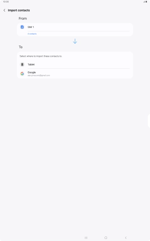 Press the required Google account.