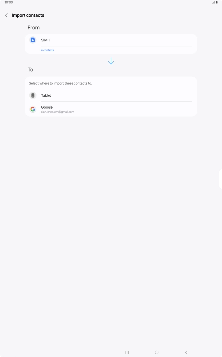 Press the required Google account.