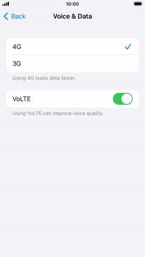 To turn on use of 4G primarily, press 4G.