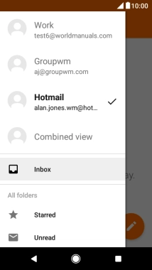 Press the account name.