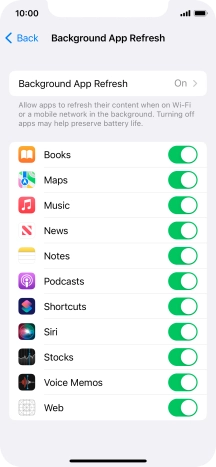 Press Background App Refresh.