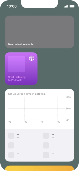 Press and hold the required Widget Stack.