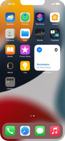 If you're using a Widget Stack: slide up or down on the stack to select the required widget.