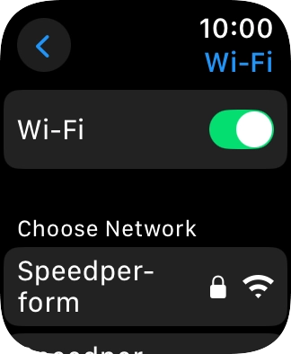 Press the required Wi-Fi network.
