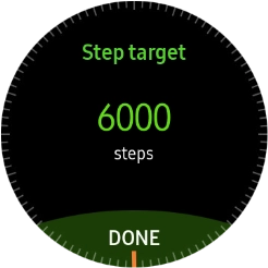 Turn the Rotating bezel right or left to select the required goal.