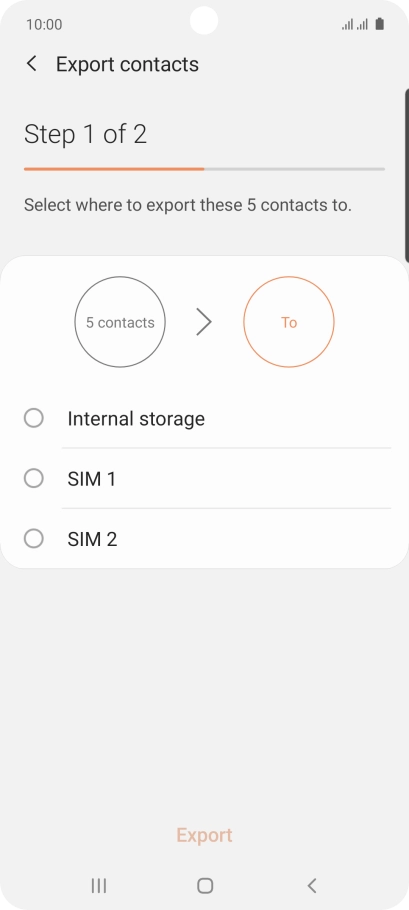 Press the required SIM.