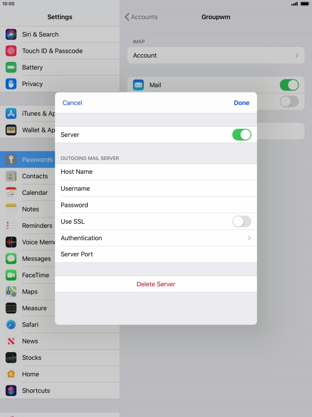 Press Authentication.