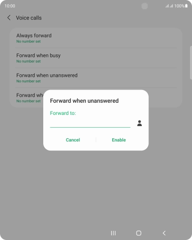 Key in +61414121121 and press Enable.