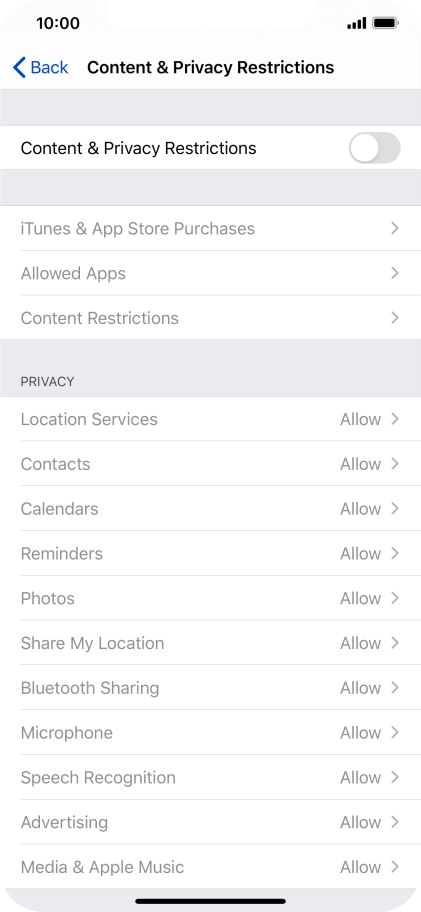 Press the indicator next to 