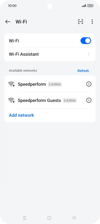 Press Wi-Fi Assistant.