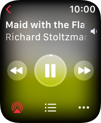 Turn the Digital Crown to select the required volume.