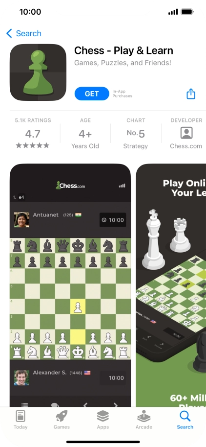 Press GET and follow the instructions on the screen to install the app.