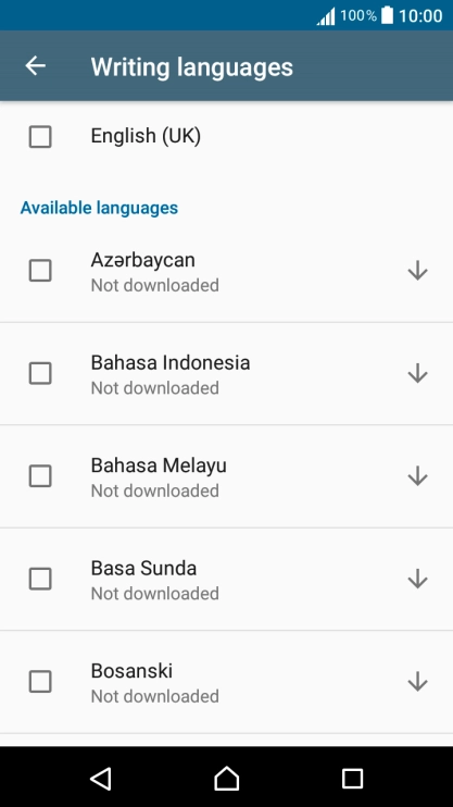 Press the required language to add it.