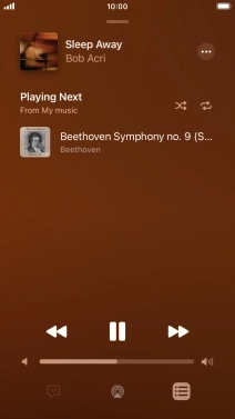 Press the shuffle icon to turn the function on or off.