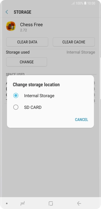 Press the name of the memory card.