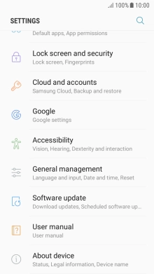 Press Cloud and accounts.
