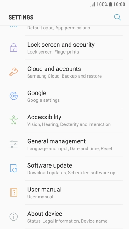 Press Cloud and accounts.