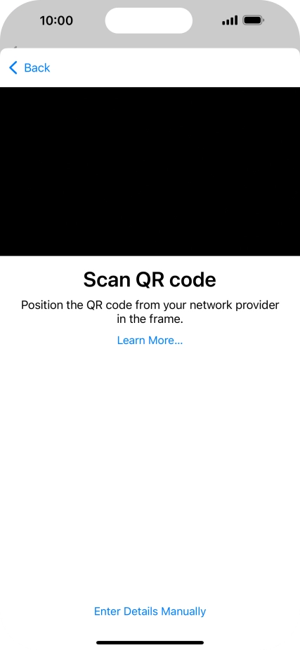 Place the QR code you've received inside the phone camera frame to scan the code.