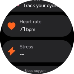 Press Heart rate.