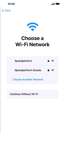 Press the required Wi-Fi network.