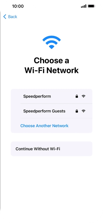 Press the required Wi-Fi network.