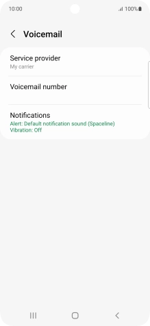 Press Voicemail number.