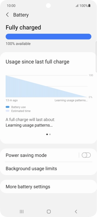 Press Power saving mode.