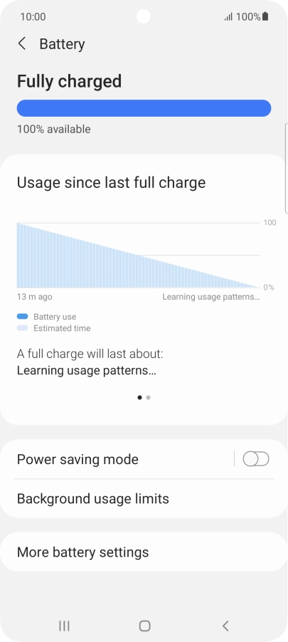 Press Power saving mode.