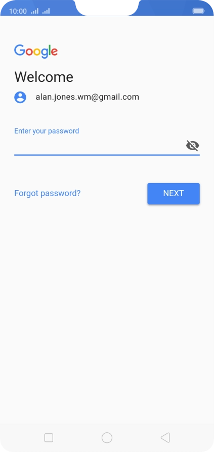 Press the field below 