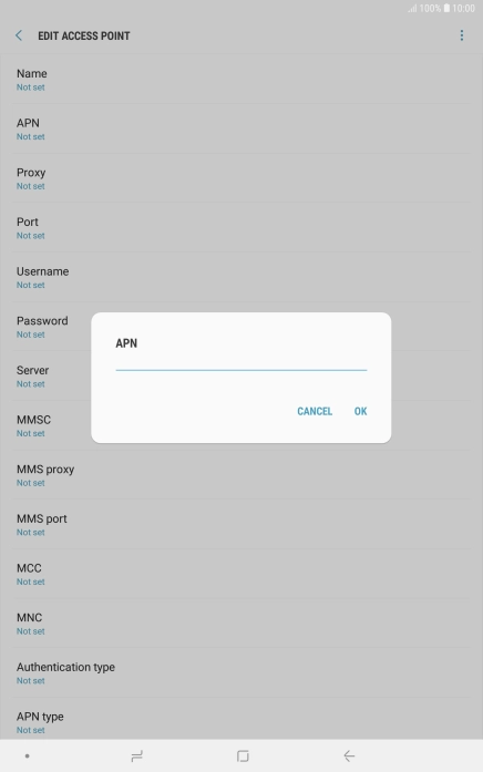 Key in live.vodafone.com and press OK.