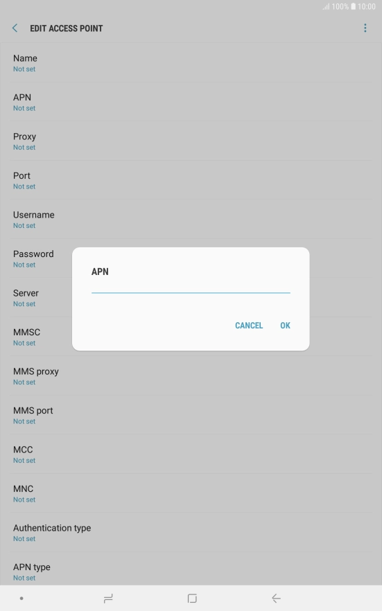 Key in live.vodafone.com and press OK.