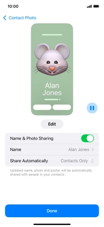 Press the indicator next to 