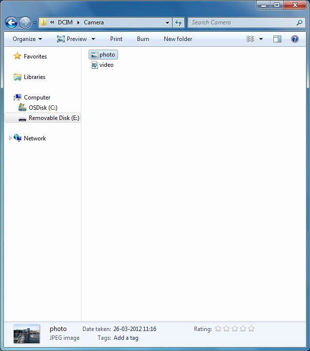 Highlight the required file and move or copy it to the required location.