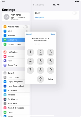 Key in your PIN and press Done. 