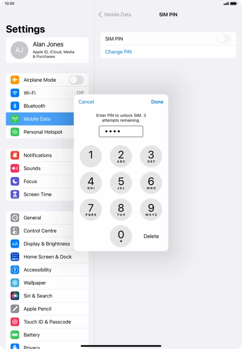 Key in your PIN and press Done. 
