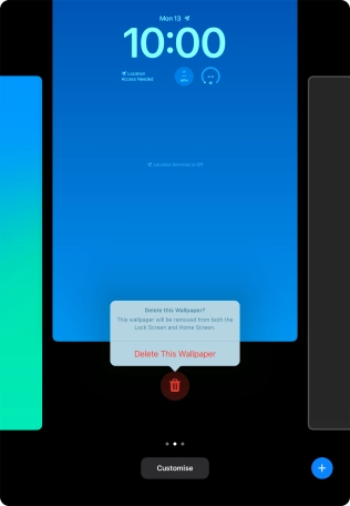 Press Delete This Wallpaper.