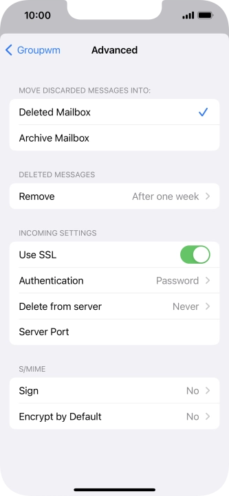 Press the indicator next to 