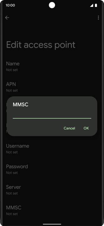 Key in http://pxt.vodafone.net.au/pxtsend and press OK.