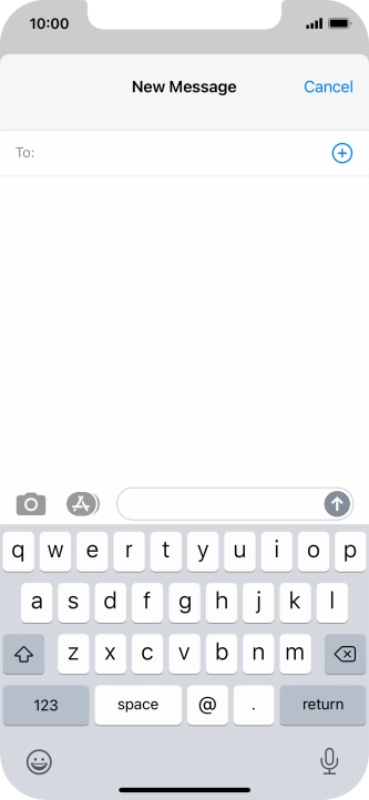 Press To: and key in the first letters of the recipient's name.