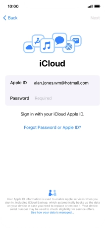 Press the field next to 
