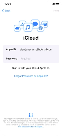 Press the field next to 