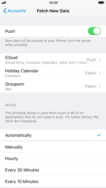 Press the indicator next to 