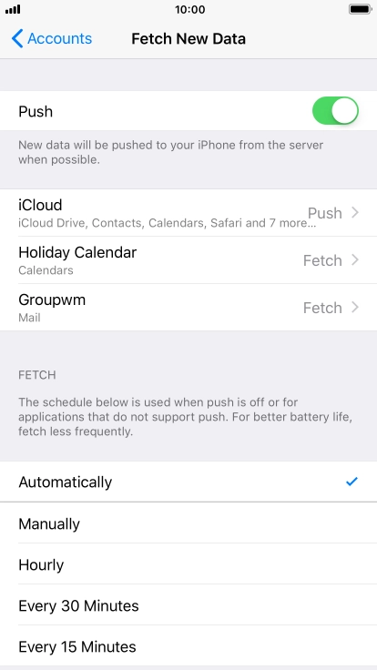 Press the indicator next to 
